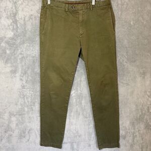Brooks Brothers Red Fleece Men's 34x32 (34x31) Green Chino Pants Stretch READ